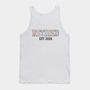 Retirement Party, Retro Retired 2024, New Retiree Tank Top